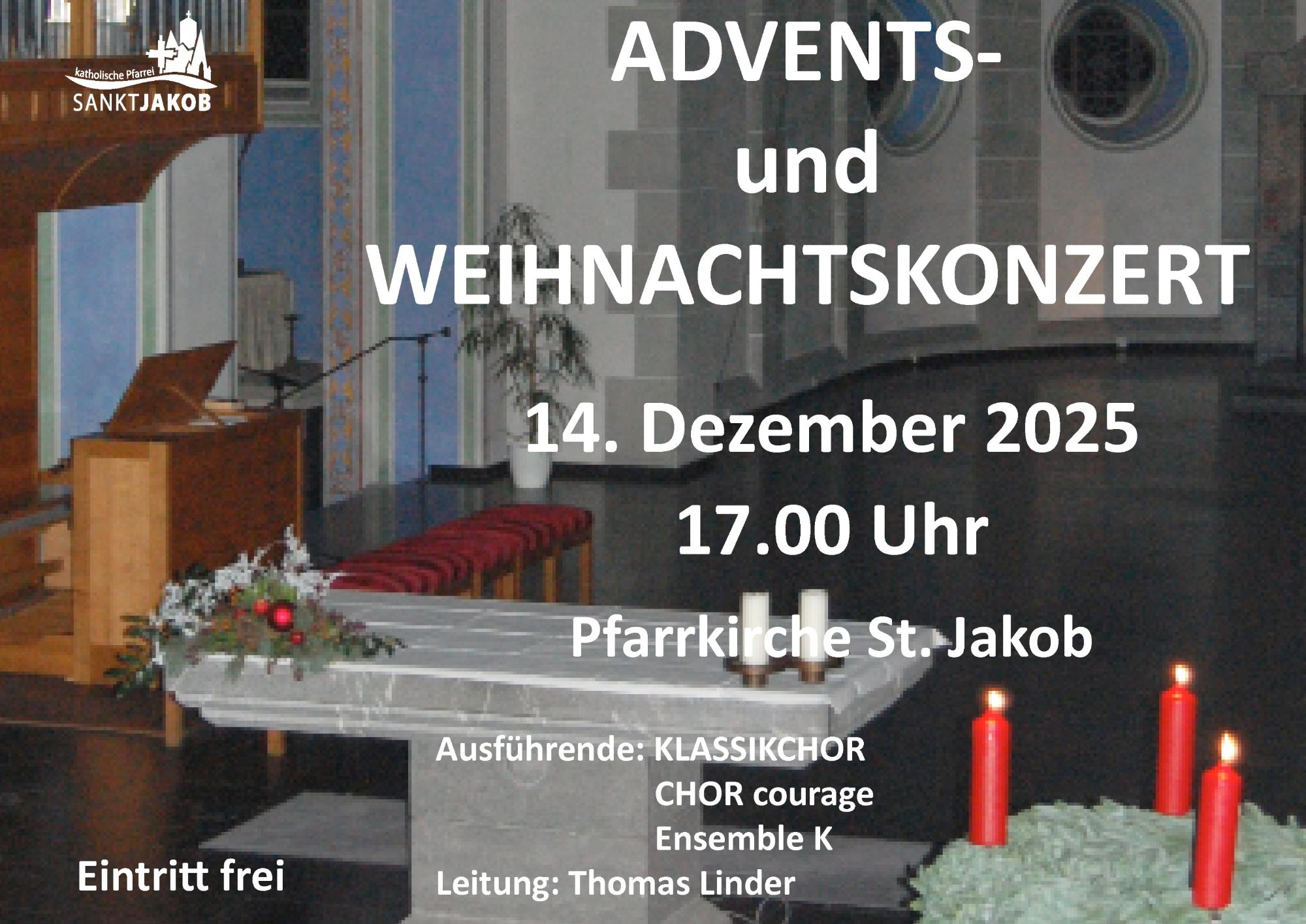 Plakat Advent- und Weihnachts-Konzert