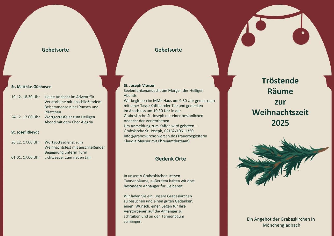Angebot der Grabeskirchen zur Weihnachtszeit 1