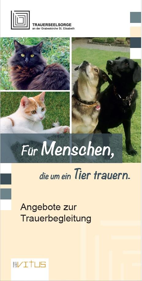 Flyer Für Menschen, die um ein Tier trauern.